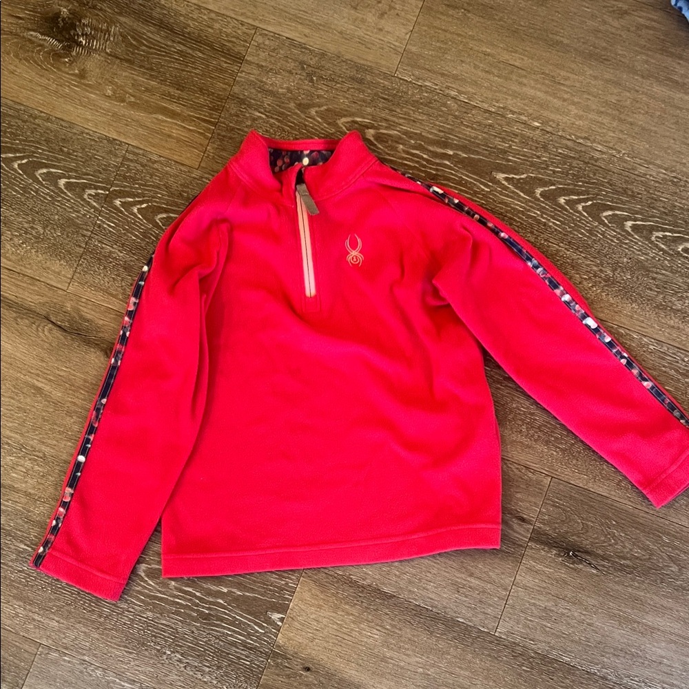 Kids Red Quarter-Zip Pullover